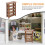 Mini estante de madeira marrom para decoração, 3 níveis. 8
