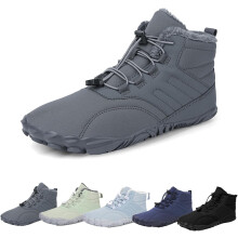 Botas de invierno para mujer con neuropatía, estilo minimalista, con puntera ancha y elástico.