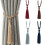 Curtain Tiebacks Handmade Rope with Tassel White 2 Pack 2
