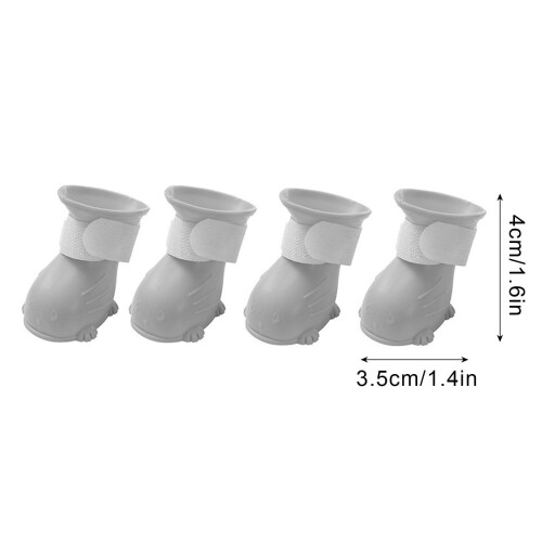 Dog Boots Small Medium Adjustable Non-Slip Warm Fleece 2