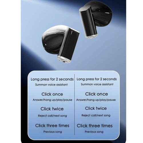 Active Noise Cancelling Earbuds Bluetooth 5.3 Small Touch 2