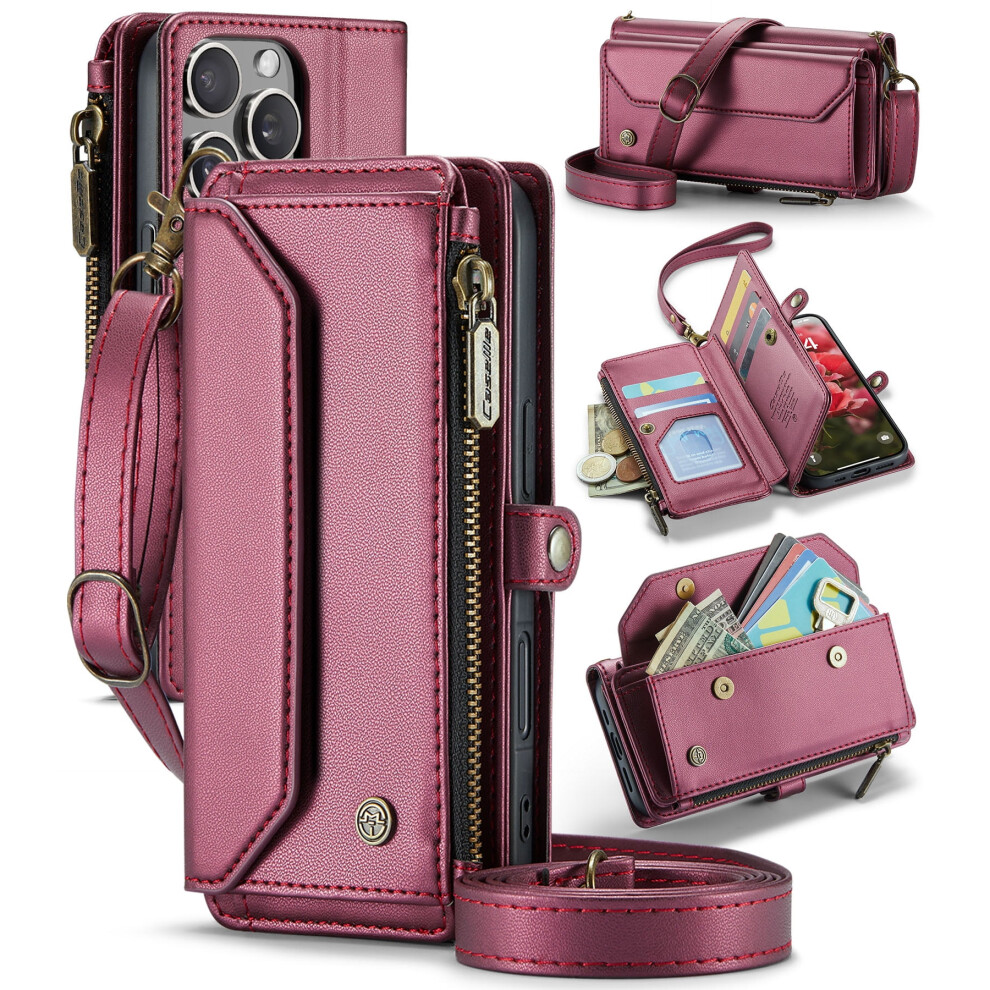 Caseme Leather Wallet Case For Iphone 16 Pro 6.3-Inch With 941196025777