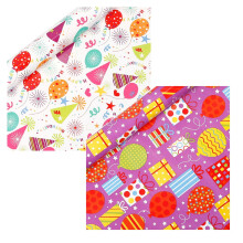 Buntes Geburtstagsgeschenkpapier, 2 Rollen