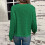 Women's Waffle-Knit Long Sleeve Pullover Sweater 4