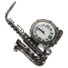 Boho saxophone alarm clock dark grey plastic 1 set