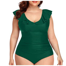 Women's Wrap Front Push Up One Piece Swimsuit with Tummy
