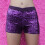 Dame pailletterede disco shorts stretch jazz mini short M 5