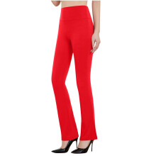 Női trapéz leggings magas derekú, élénkpiros, 2XL