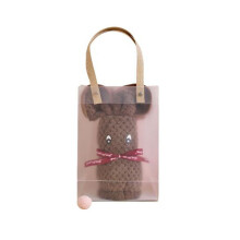 Cute Bunny Hand Towels Set Soft Coral Fleece 2-Pack