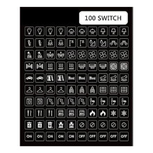 Clear Transparent Switch Panel Labels Waterproof Decal