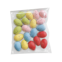 Plastic paaseieren in diverse kleuren, 20 stuks
