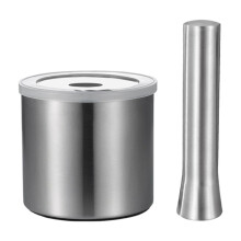 Mortier et pilon en acier inoxydable avec couvercle 18/8
