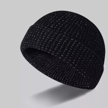 Ανακλαστικό καπέλο Beanie για γυναίκες και άνδρες, μαύρο