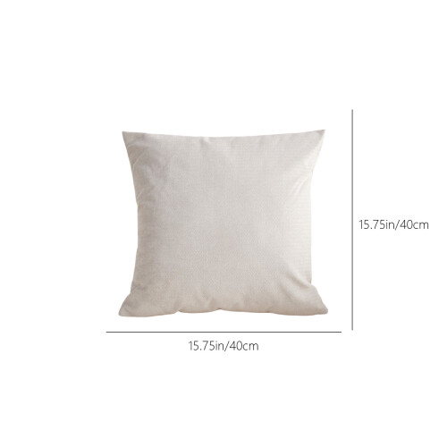 White Living Room Pillows Solid Color Velvety 2
