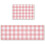 Valentine's Day kitchen rug set pink white 2 pcs 1