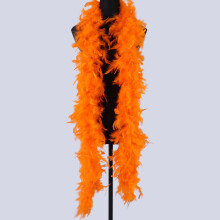 Pásky z peří oranžové 200 cm 1 kus