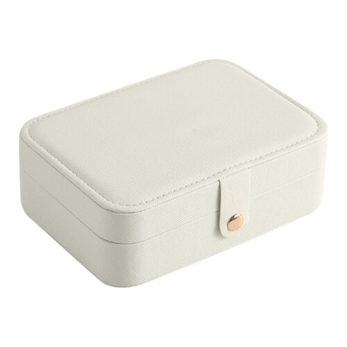 Leather Jewelry Box for Women Double-Layer 1 Pack
