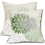 Conjunto de 2 capas de almofada florais verde-sálvia em linho, 40x40cm (16x16 polegadas). 1
