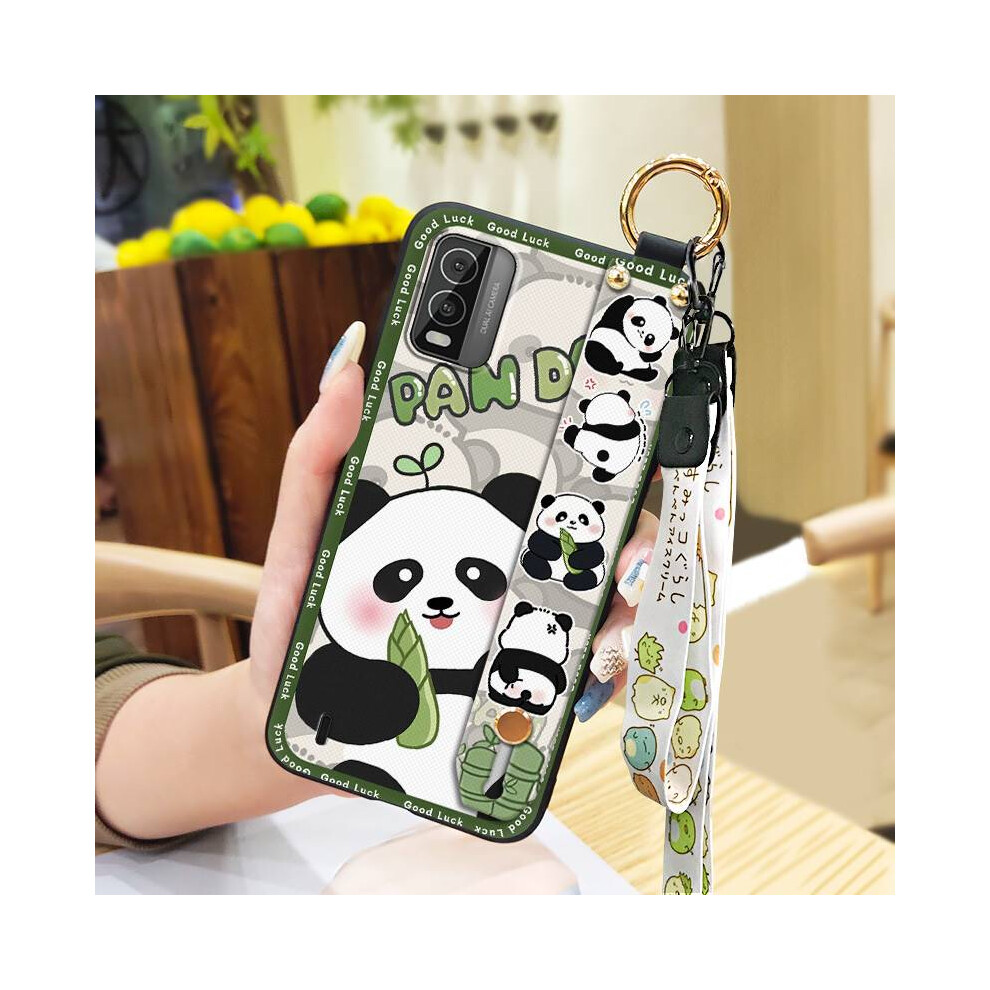 Nokia C210 Panda Ring Phone Case With Wrist Strap And 913466164998