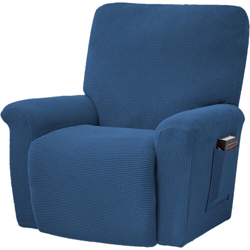 Housse extensible pour fauteuil inclinable, jacquard doux, 4 pièces
