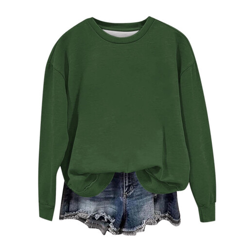 Grünes Kinder-Sweatshirt mit Rundhalsausschnitt und langen Ärmeln 2