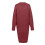Damesvest, effen bordeauxrood, los gebreid 6