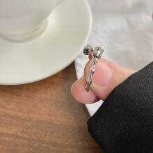 Sterling Silver Vintage Floral Open Ring 925