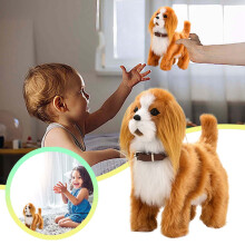 Knuffelhondje met bewegende oren en neus voor peuters