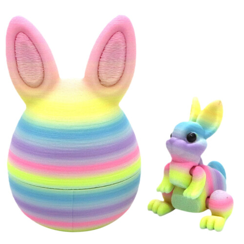 3D-utskrivna drakeägg mini-påsk-fidgetleksaker 6 st