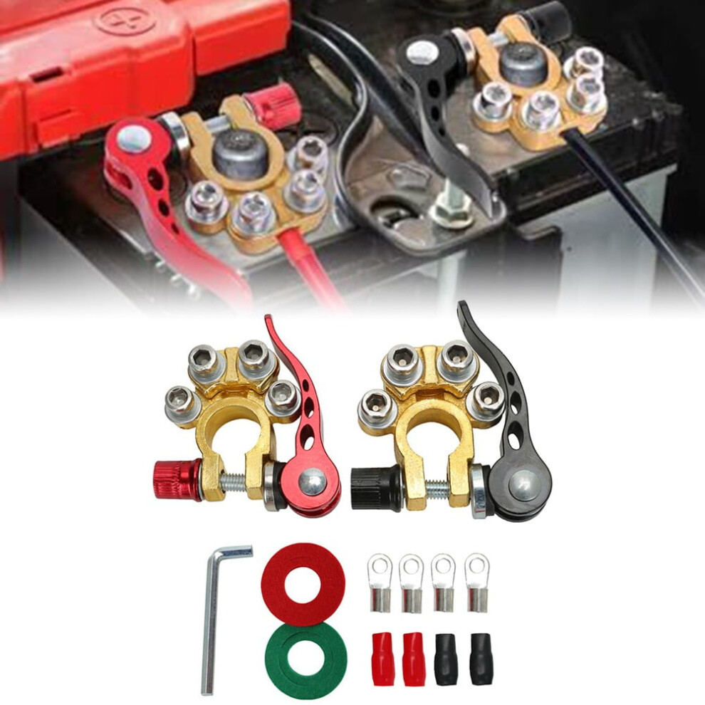12V Brass Quick-Release Battery Terminals For Cars And 913466681556