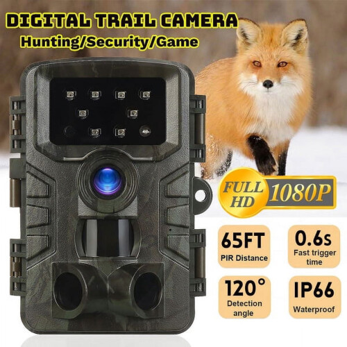 Trail Camera 24MP 1080P Night Vision IP66 Waterproof