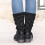 Women's Winter Suede Mid-Calf Boots Black Size9 6
