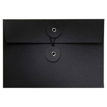 Dreamyjuly cowhide document envelope with thread seal black