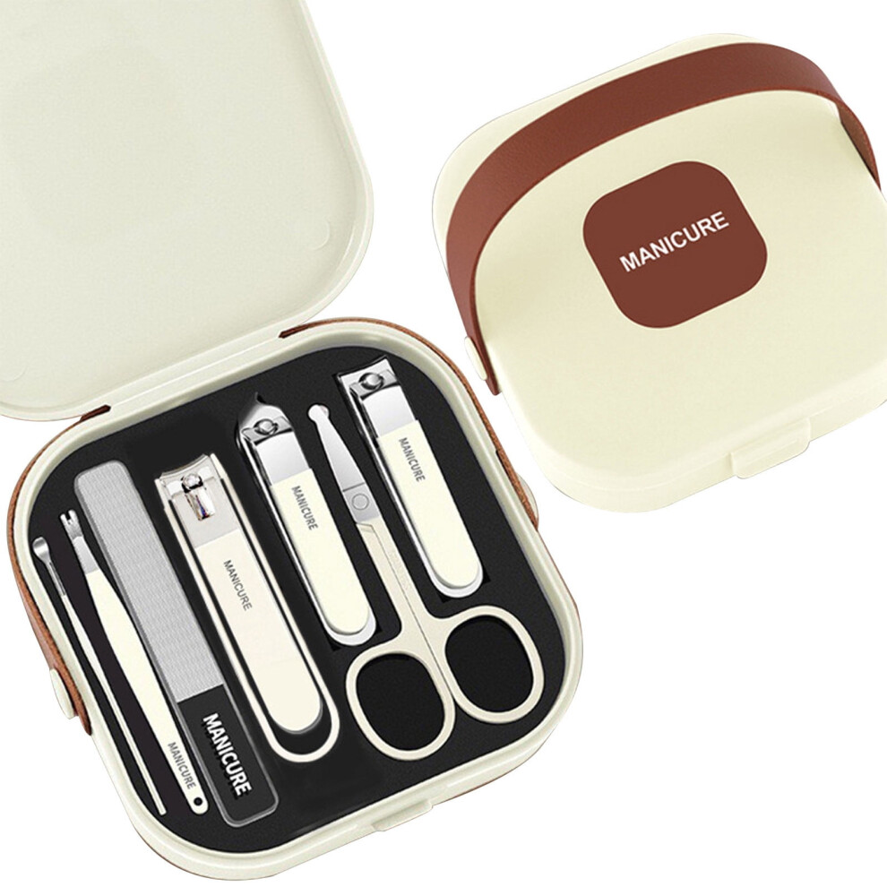 Stainless Steel Nail Clipper Set 8-Pc with File and Nose