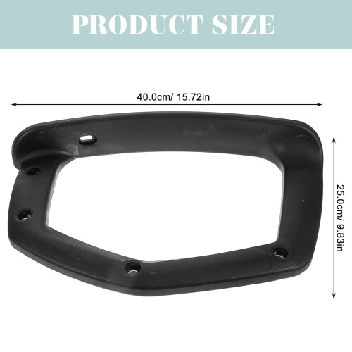 Armrest Cushion for Office Stool 2 pcs Black 40x25x5.5 cm 1