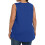 Regata feminina plus size com gola redonda, pregas frontais e modelagem solta. 6