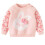 Mädchen-Baumwollpullover mit Rundhalsausschnitt, langen Ärmeln und Rippstrick, Kleinkind 3