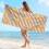 Serviette de plage en microfibre anti-sable à séchage rapide 68,5 x 150 cm 2