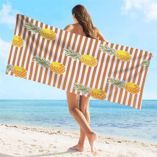 Serviette de plage en microfibre anti-sable à séchage rapide 68,5 x 150 cm 1