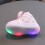 Scarpe da ginnastica LED da ragazza, rosa, taglia 1 4