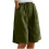 Ensfarvede dameshorts med elastisk talje 2