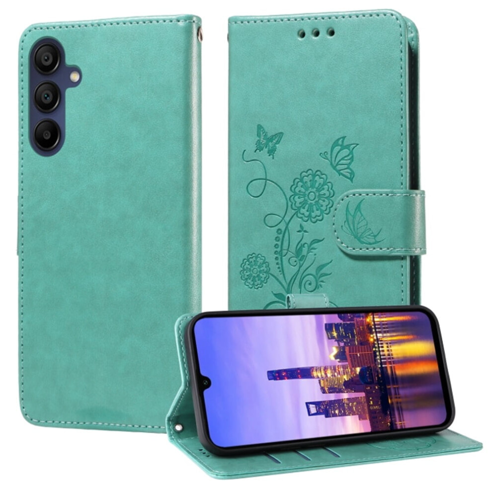Butterfly Flower Flip Case For Samsung Galaxy A26 5G Green 941196004499