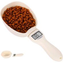 Electronic Measuring Cup, Pet Food Measuring Cup Grams with LED Display, 800g / 0.1g High Precision for Measuring Dog Cat Food, Coffee
