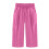 Dame sommerlige ensfarvede caprishorts med elastisk talje 6