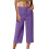 Conjunto feminino casual de cor sólida com calça cropped. 2