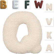Cuscino con monogramma a forma di lettera, morbido peluche, formato A1