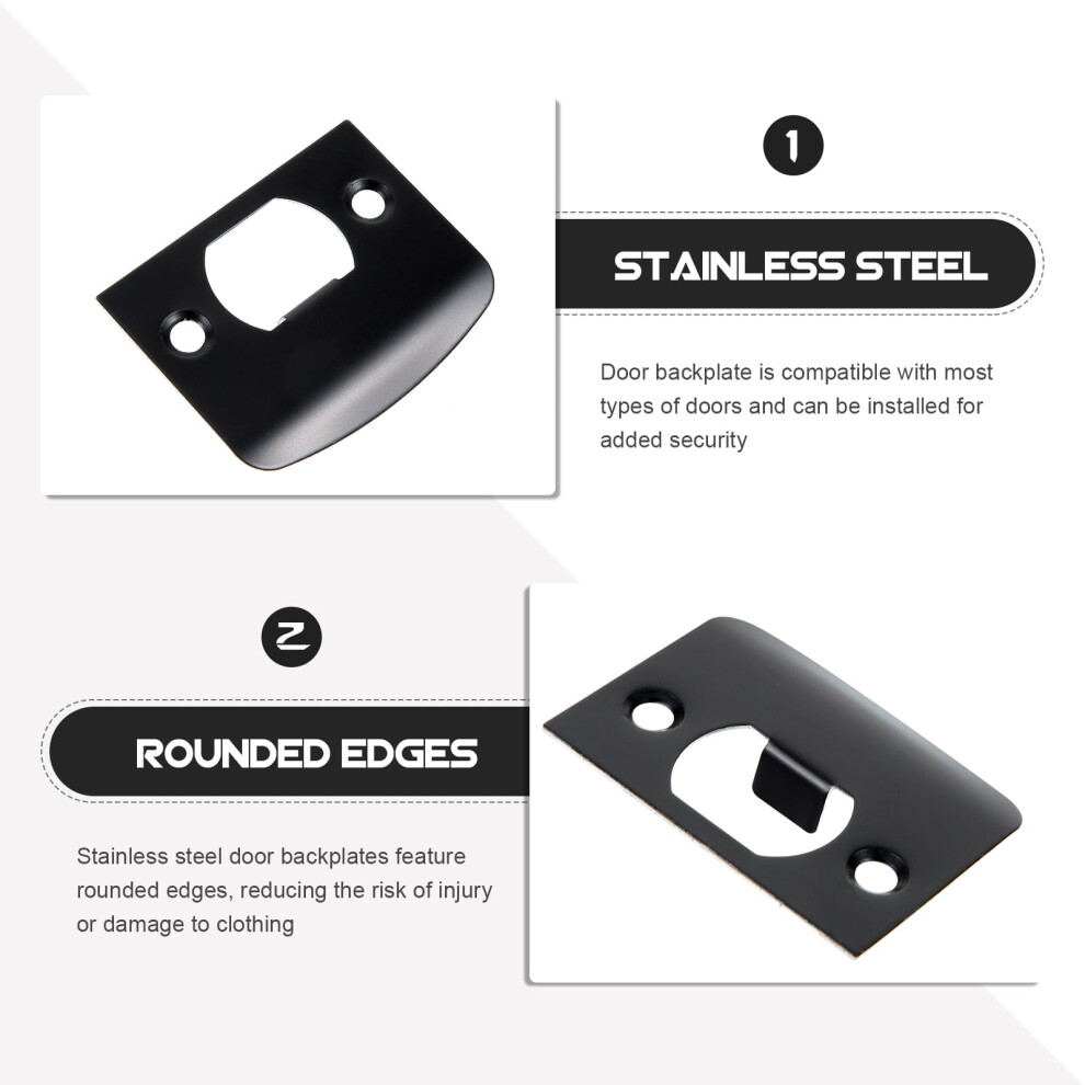 Deadbolt Strike Plate Stainless Steel 4 Pcs 9152228966338