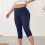 Damen-Yoga-Caprihosen, einfarbig, elastischer Bund, 2er-Pack 8