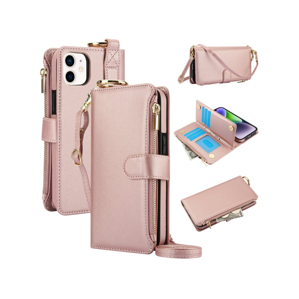 Iphone 12 Mini Magnetic Flip Wallet Case Rose Gold 9152228985520