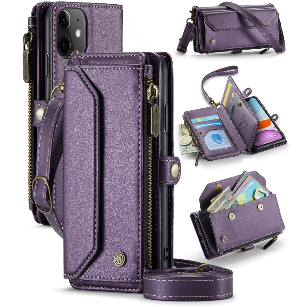 Caseme Leather Wallet Case For Iphone 11 6.1-Inch Purple 941196007100